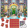 Miniatyrbillede 1 af 5: Juladventskalenderpussel 1008 st, 24 dages adventskalender 2023 julpussel, julklapp till barn C