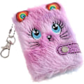 Miniatyrbillede 1 af 5: Notesbog Spiral Cute Cat Plys Notebook Kawaii Pendant Nøglering Notesbog Dagbog Dagbog Notesblok Brevpapir (Farve: PP)