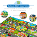 Miniatyrbilde 9 av 9: Barnelekematte Byveibygninger Parkering Kart Spill Scenekart Pedagogiske leker