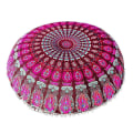 Miniatyrbillede 1 af 2: Store Mandala Gulvpuder Runde Bohemian Meditationspudebetræk osmannisk puf