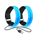 Pikkukuva 1 / 5: LED-rannekoru Ladattava, 2 PC Light rannekoru USB Blue