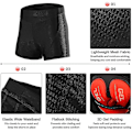 Miniatyrbild 4 av 4: Cykelshorts för män 3d vadderade gel Cykelunderbyxor Andas cykel Cykelunderkläder Cykelkort Red S