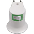 Miniatyrbild 4 av 5: Led-lampa E27 Hane Sockel Typ Eu Plug Adapter Converter för lamphållare med på/av-knapp (vit*2)