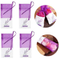 Miniatyrbilde 2 av 5: Poser med tomme poser Mesh Lavendel Poser Lin Organza Gaze Favor Poser Poser for lavendel, krydder og urter (12 lilla snøreposer)