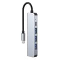 Miniatyrbild 2 av 3: 25-26 5-i-1 USB-C / Type-C till USB Dockningsstation HUB-adapter