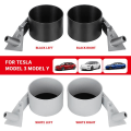 Pikkukuva 3 / 5: Tesla Model 3 Y -automukin pidikkeeseen, ajoneuvon säilytyslaatikkoon, sisäoveen kiinnitettävä juomaluokka kahvin vesipulloteline mustavalkoinen - juomatelineet Black Left and Right