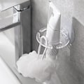 Miniatyrbild 5 av 5: Tandborsthållare Väggmonterad, Stansfri Väggmonterad PS Tandborstställ Hushållsartiklar för Badrum Hotell Sovsal Hem Grå