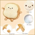 Miniatyrbild 3 av 7: Toast brödkudde, rolig brödform plyschleksakskudde, liten söt fylld plysch rostat brödsoffa kudde, inredning för vuxna hem i sovrummet för barn (gyllene)