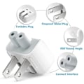 Miniatyrbillede 4 af 5: Mac AC Power Adapter Us Wall Folding Plug Duck Head, Charge Adapter Us Standard Plug Duck Head til Macbook Proairmac Ibookiphoneipodetc (2 stk)