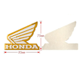 Miniatyrbild 3 av 5: 4 färg metall motorcykel dekal Tillbehör för Honda Pcx125 Pcx150 Cbr600rr Cb1000r Cb650f Vfr1200 Universal Moto Sticker Delar| | Red