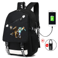 Miniatyrbillede 1 af 4: Minecraft Rygsæk Sort Usb Oplader Port Vandtæt rejsetasker Skoletaske 15 Computer Business Taske Vandtæt Mochilas Beige
