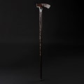 Miniatyrbild 5 av 5: Walking Stick med Jade Trä snidade hästhuvud Krycka Färgad Walking Stick Handtag Huvud Handtag Tw