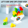 Miniatyrbillede 2 af 5: 48 stk Tetra Tower Balance Stacking Blocks Spil, Brætspil For 2 Spillere + Familiespil, Fester Byggeklodser Legetøj ,100% Nyt