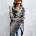Miniatyrbilde 1 av 4: Kvinner Boho Cardigan Coat Outwear Jumper Jakke Topp Grey L