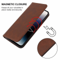 Miniatyrbilde 5 av 5: Magnetisk lærveske for Ulefone Armor 11t 5g / 11 5g Brown