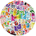Pikkukuva 1 / 5: 52 kpl Numberblocks Graffiti-tarrat Vedenpitävät sarjakuvatarrat XC