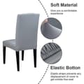 Miniatyrbilde 4 av 5: Spisestoltrekk 4-pakning, elastisk, avtagbart, vaskbart Light gray