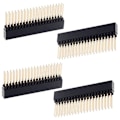 Miniatyrbild 2 av 5: 2 X 20 (40 stift) staplingshuvud för A+/b+/pi 2/pi 3 Extra Tall Header (paket med 8) black