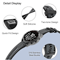 Miniatyrbillede 3 af 5: Rem til Garmin Fenix ​​6x, lettilpasning af bløde silikonebånd Udskiftning til Fenix ​​7x/fenix 6x Pro/fenix 5x/fenix 5x Plus/descent Mk2 Red Black