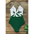 Miniatyrbillede 2 af 4: Dame Banana Leaf Twist Front One Piece Badedragt, M