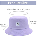 Miniatyrbilde 2 av 5: Solhatt for barn Smile Face Bøttehatt for jenter Gutter Sommersolbeskyttelse bomull unisex strandhette