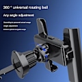 Pikkukuva 5 / 5: Autopuhelinteline 360 ​​Pyörivä jalusta matkapuhelimelle Universal Gravity Auto -puhelimen pidike autossa ilmaventtiilin pidikepidike GPS-tuki - universal autoteline Silver