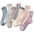 Miniatyrbild 1 av 5: Dam Fuzzy Socks Tofflor Vinter Fluffig Mysig Hytt Varm Mjuk Fleece Bekväm Hem Julklapp Strumpstoppare