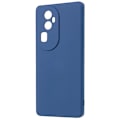 Miniatyrbild 3 av 5: För Oppo Reno10 5G Gummerat TPU- phone case Candy Color Fiberfoder Anti- cover Sapphire