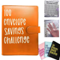 Miniatyrbild 5 av 8: 100 kuvert Pengar att spara utmaningar Notebook Budget Pärm Bok Pengaplaneringsspel för Auldts Kids Black