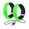 Pikkukuva 1 / 5: LED-rannekoru Ladattava, 2 PC Light rannekoru USB Green