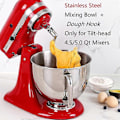 Pikkukuva 4 / 5: KitchenAid yleiskone ruostumattomasta teräksestä 304 kulho sekoitusastia 4,5L kahva muna-astia 5QT taikinansekoitin