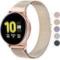 Miniatyrbilde 1 av 5: Metallbånd for erstatning av rustfritt stål for Samsung Galaxy Watch Active 2 Rose Gold