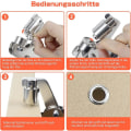 Pikkukuva 5 / 5: Cisea Silmäpihdit, Ammattimainen set , 100 kappaletta (sisä 10 mm) metalliläpiviennit nahkakankaalle suojapeitteelle PVC-verho