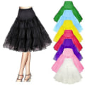 Miniatyrbillede 1 af 4: 26\" Retro Underskirt/50s Swing Vintage Petticoat/rockabilly Tutu/fancy Net Skirt W Rose Small-Medium 6-14