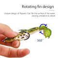 Miniatyrbilde 4 av 5: 2 stk Doble Propeller Frosker Myk Agn Roterende Ben Torden Frosk Myk Fiskelokk Froskelokk green