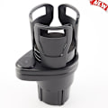 Miniatyrbillede 2 af 5: Bilkopholder Expander Adapter, 2 I 1 Multifunktionel 2 Cup Mount Extender Robust kopholder med 360 roterende justerbar base| | Carbon fiber