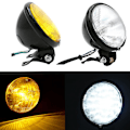 Miniatyrbillede 2 af 5: Forlygte Motorcykel Cg125 Retrofit Retro Forlygter Gn125 Retro Runde Forlygter Motorcykel Forlygter 12v 35w| | yellow