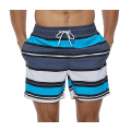 Miniatyrbild 1 av 2: Nya badbyxor för män med tryck, Quick Dry Beach Shorts med fickor style 2 M