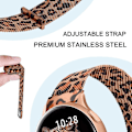 Miniatyrbilde 5 av 5: Metallbånd for erstatning av rustfritt stål for Samsung Galaxy Watch Active 2 Leopard