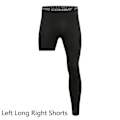 Miniatyrbild 5 av 5: Män Base Layer Träningsbyxor Kompression Running Tight Sport Beskuren Ett ben White Left XXL