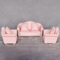 Pikkukuva 4 / 5: 1/12 Miniatyyrisohva kaksinkertainen/yksipaikkainen nukkekodin olohuoneen lisävarusteisiin