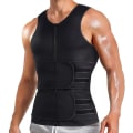 Pikkukuva 1 / 3: Miesten Body Shaper Waist Trainer Saunaliivit Kaksoisvyö Vatsan Laihdutus Hikiliivi Fitness Vyö black M