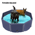 Miniatyrbilde 5 av 5: 2024 Sammenleggbar Hundepool Bærbar Svømmebasseng PVC Innendørs og Utendørs Badekar for Hunder Katter og Barn L30/120cm
