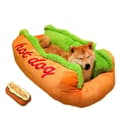 Hot Dog Design Pp Bomull Djupa Sovsängar För Små Hundar