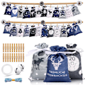 Miniatyrbillede 5 af 11: 24ST Jul Adventskalender Gaveposer Trækpose Party D red 24pcs