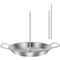 Miniatyrbilde 3 av 5: Rustfri BBQ vertikal grillspyd med 3 erstatningspigger Vertikal spydgrill