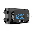 Miniatyrbillede 1 af 5: 3 i 1 Motorcykel Elektronisk Ur Termometer Voltmeter 12v Ip67 Vandtæt Støvtæt Led Ur Digital Display Ur Ur - Instrumenter Blue