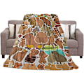 Miniatyrbillede 1 af 5: Capybara-tæppe Sjovt sødt Capybara-dyrtæppe Blødt flannel Hyggeligt plader Letvægts silkeagtigt Capybara-tæppe til rejseseng 100x150cm