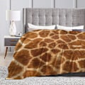 Miniatyrbillede 4 af 5: Plys flanneltæpper - Giraffe tekstur fleece tæppe - Ultra Softffy Dyne Til Soveværelse Sofa Indretning Alle årstider 80x60in 200x150cm