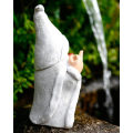Miniatyrbillede 3 af 5: Mellemfinger figur, fræk rygende troldmandsnisse, 5,9 tommer nisser Havedekorationer, havenisser statue udendørs, sjov figur til græsplæne B